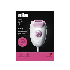 Braun SE 3000 Silk·épil 3 Kablolu Epilatör Pembe