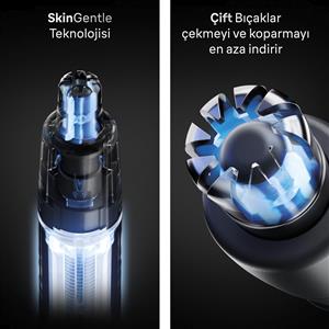 Braun EN20 Kulak ve Burun Düzeltici, Cep Boyutu, Çift Bıçak, SkinGentle