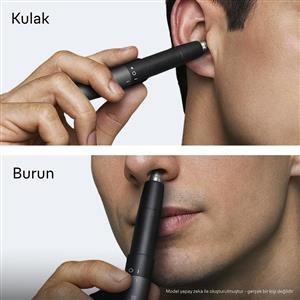 Braun EN20 Kulak ve Burun Düzeltici, Cep Boyutu, Çift Bıçak, SkinGentle