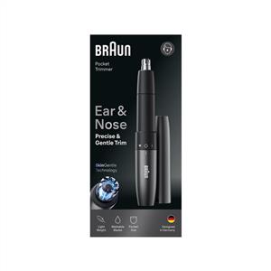 Braun EN20 Kulak ve Burun Düzeltici, Cep Boyutu, Çift Bıçak, SkinGentle