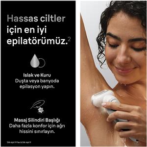 Braun SE9030 Silk-epil 9, Islak ve Kuru, Kalıcı Pürüzsüz Cilt Epilatör