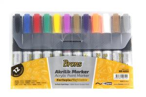 Brons Akrilik Kalem Marker 12 Li BR-4000 BRNSAKRLK-2020