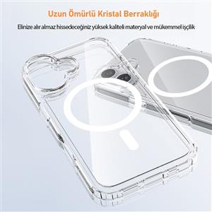 Buff Labs iPhone 16 Magsafe Air Hybrid Kılıf - Şeffaf