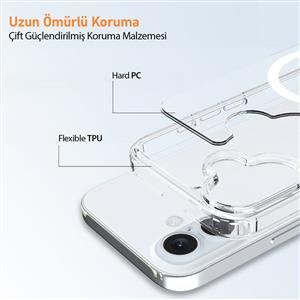 Buff Labs iPhone 16 Magsafe Air Hybrid Kılıf - Şeffaf