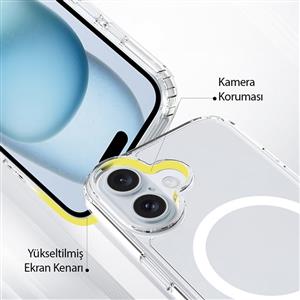 Buff Labs iPhone 16 Magsafe Air Hybrid Kılıf - Şeffaf