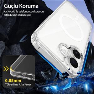 Buff Labs iPhone 17 Magsafe Air Hybrid Serisi Kılıf - Şeffaf
