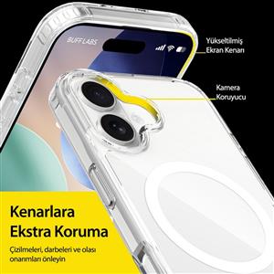 Buff Labs iPhone 17 Magsafe Air Hybrid Serisi Kılıf - Şeffaf