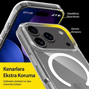 Buff Labs iPhone 17 Pro Magsafe Air Hybrid Serisi Kılıf - Şeffaf