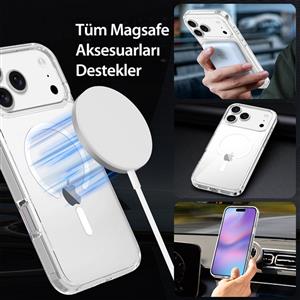 Buff Labs iPhone 17 Pro Max Magsafe Air Hybrid Serisi Kılıf - Şeffaf