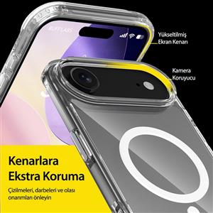 Buff Labs iPhone 17 Air Magsafe Air Hybrid Serisi Kılıf - Şeffaf