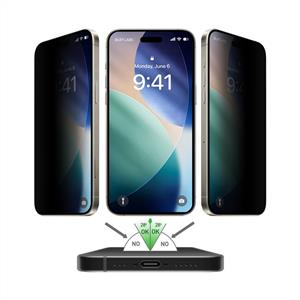Buff Labs iPhone 17/17 Pro/16 Pro 5D Privacy EasyFit Ekran Koruyucu