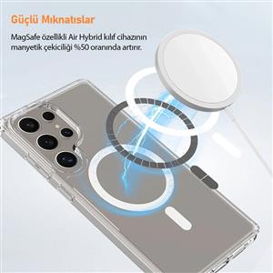 Buff Labs Galaxy S25 Ultra MagSafe Air Hybrid Kılıf - Şeffaf