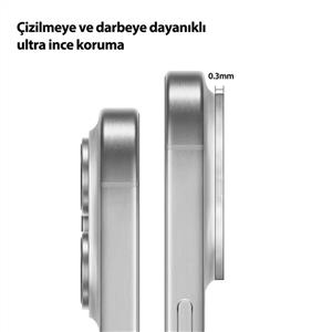 Buff Labs iPhone 17 Pro Kamera Lens Koruyucu - Şeffaf