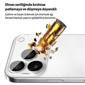 Buff Labs iPhone 17 Pro Max Kamera Lens Koruyucu - Şeffaf