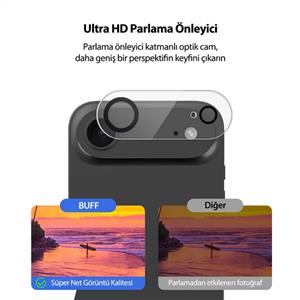 Buff Labs iPhone 17 Air Kamera Lens Koruyucu - Şeffaf