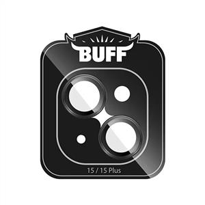 Buff iPhone 15 / 15 Plus Kamera Metal Lens Koruyucu - Siyah