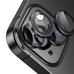 Buff iPhone 15 / 15 Plus Kamera Metal Lens Koruyucu - Siyah