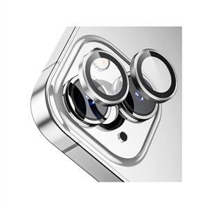 Buff iPhone 15 / 15 Plus Kamera Metal Lens Koruyucu - Gümüş
