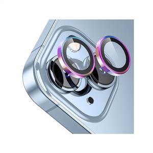 Buff iPhone 15 / 15 Plus Kamera Metal Lens Koruyucu - Renkli