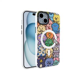Buff iPhone 15 MagKit Desenli Kılıf Happy Monster