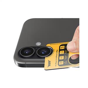 Buff iPhone 16 / iPhone 16 Plus Metal Kamera Lens Koruyucu - Siyah