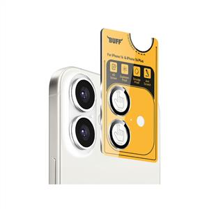Buff iPhone 16 / iPhone 16 Plus Metal Kamera Lens Koruyucu - Gümüş