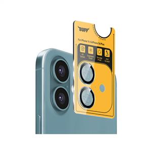 Buff iPhone 16 / iPhone 16 Plus Metal Kamera Lens Koruyucu - Yeşil