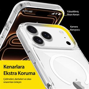 Buff iPhone 18 Pro Max/17 Pro Max MagSafe Air Hybrid Kılıf - Şeffaf