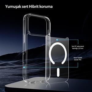 Buff iPhone 18 Pro Max/17 Pro Max MagSafe Air Hybrid Kılıf - Şeffaf