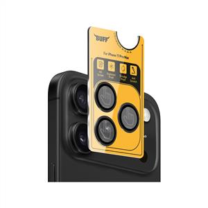 Buff iPhone 17 Pro Max Metal Kamera Lens Koruyucu - Siyah