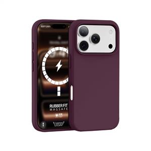 Buff iPhone 18 Pro Max/17 Pro Max MagSafe Rubber Fit Kılıf Koyu Vişne
