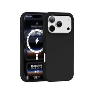 Buff iPhone 18 Pro /17 Pro MagSafe Rubber Fit Kılıf Siyah