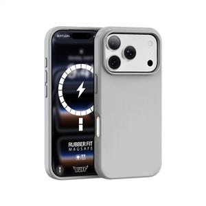 Buff iPhone 18 Pro /17 Pro MagSafe Rubber Fit Kılıf Gri