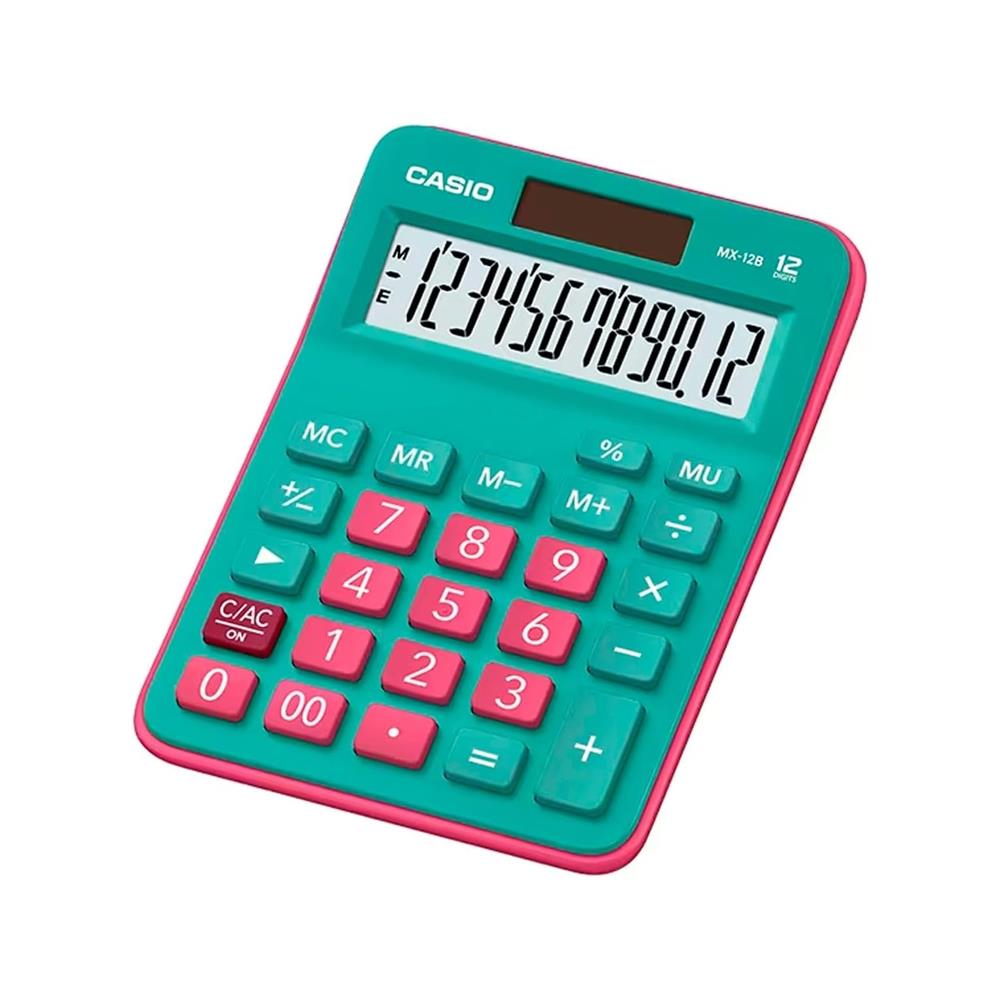 CASIO MX-12B-GNRD YESIL-PEMPE MASAÜSTÜ HESAP MAKINESI