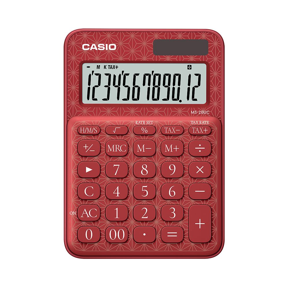 CASIO MS-20UC-JRD MASAÜSTÜ KIRMIZI HESAP MAKINESI