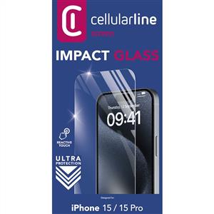CELLULARLINE IPHONE 15/15 PRO TEMPERLİ CAM EKRAN KORUYUCU