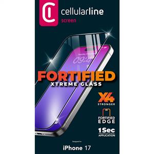 CELLULARLINE IPHONE 17 XTREME  X4 KENARLARI GÜÇLENDİRİLMİŞ EKRAN KORUYUCU