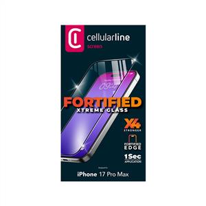 CELLULARLINE IPHONE 17 PRO MAX  KENARLARI GÜÇLENDİRİLMİŞ EKRAN KORUYUCU