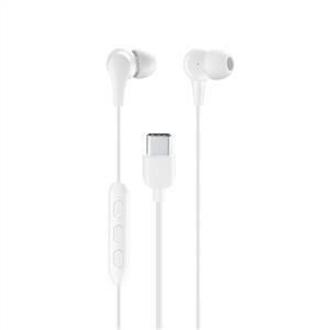 CELLULARLINE MUSIC SOUND TYPE-C SİLİKONLU KABLOLU KULAKLIK - BEYAZ