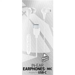 CELLULARLINE MUSIC SOUND TYPE-C SİLİKONLU KABLOLU KULAKLIK - BEYAZ