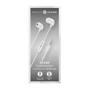 CELLULARLINE MUSIC SOUND KULAK İÇİ MİKROFONLU KABLOLU KULAKLIK - BEYAZ