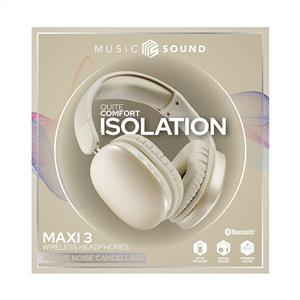 CELLULARLINE Music Sound Maxi 3 ANC Katlanabilir Bluetooth Kulak Üstü Kulaklık - KREM