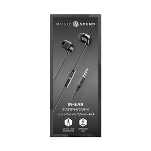 CELLULARLINE MUSIC SOUND IN-EAR MİKROFONLU KABLOLU KULAKLIK - SİYAH
