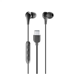 CELLULARLINE MUSIC SOUND TYPE-C SİLİKONLU KABLOLU KULAKLIK - SİYAH