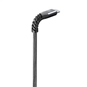 CELLULARLINE TETRA FORCE Extreme Ultra Dayanıklı USB-C TO USB-C KEVLAR KABLO - Siyah