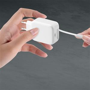 CELLULARLINE GAN ÇİFT PORTLU ŞARJ CİHAZI 65W ( 90CM DAHILI TYPE-C KABLO ) - BEYAZ