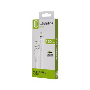 CELLULARLINE USB-C DATA KABLOSU 1,2 m - BEYAZ