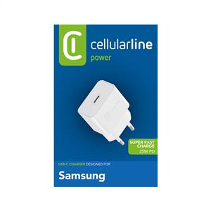 CELLULARLINE SUPER FAST CHARGE PD 25W ŞARJ ADAPTÖRÜ - BEYAZ