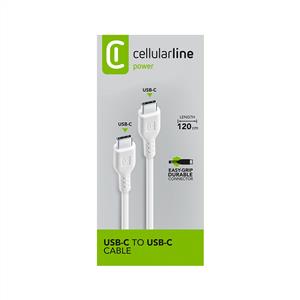 CELLULARLINE USB-C TO USB-C KABLO 1,20 m - BEYAZ