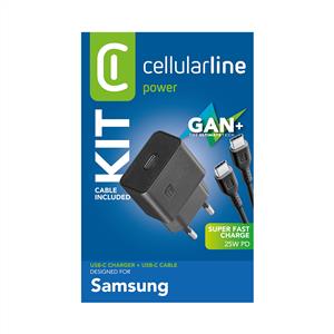 CELLULARLINE SUPER FAST CHARGE PD 25W ŞARJ ALETİ ( ADAPTÖR + KABLO )